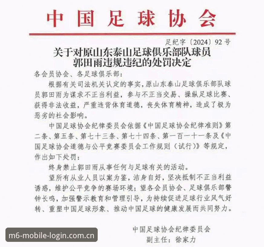 m6米乐怎么下载安全吗 中国足协第三批禁足名单最新动态:17人终身禁赛,48人遭重罚,足球反腐风暴持续升级